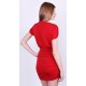 Red Wrap Front, Ruched Mini Dress Kardashian&#039;s Style by John Zack