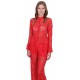 John Zack Red  Chique Lace Top