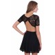 Black Mini Dress With Cut Out Back And Waist by John Zack
