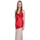 Red/Beige, Adjustable Cami Straps, V-Neck, Maxi Dress By John Zack