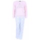 Pink Blue Soft &amp; Warm Long Sleeved Pyjama Set For Ladies Crowns PRINCESS DISNEY