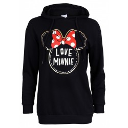 DISNEY Minnie Mouse Girls Womens Classic Hoodie Sweatshirt, Jacket, Top