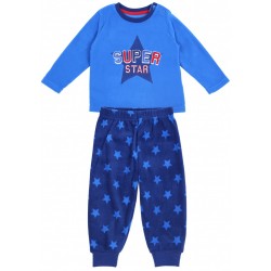 Soft & Cosy Blue Long Sleeved Pyjama Set For Boys SUPER STAR Early Days