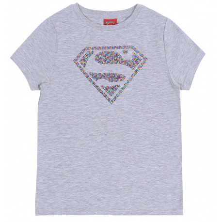Szara koszulka - cekiny Superman