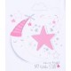 White/Pink Pyjama Set with Stars Design For Girls Early Days