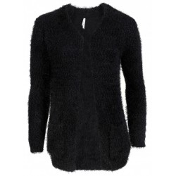 Czarny, futrzany sweter PRIMARK
