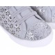 Childrens&#039; Grey Gliterry High-Tops/Trainers