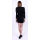 Black Mini Dress, Dolman 3/4 Length Sleeve Kardashian style by John Zack