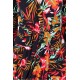 Floral Asymmetric Maxi Dress Draped Wrap Front, 3/4 Length Sleeve by John Zack