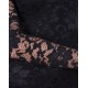 Black Floral Lace Mini Dress, Long Sleeve, Sweetheart neckline by John Zack