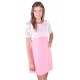 ASOS Różowa sukienka mini z białą koronką