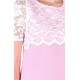 ASOS Różowa sukienka mini z białą koronką