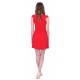 Red A-line Mini Dress, Sleeveless, V-neck Frill Trim Detail By John Zack