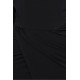 Black Asymmetric Wrap Over Mini Dress, Long Sleeve by John Zack