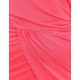 Coral Asymmetric Wrap Over Mini Dress, Short Sleeve by John Zack