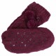 Women&#039;s burgundy, thick anti-slip socks - 37-42