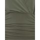 Khaki Wrap Front, Ruched Mini Dress Kardashian&#039;s Style by John Zack