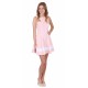 Peach Soft &amp; Elastic Sleeveless Fit and Flare Mini Dress by John Zack