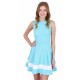 Blue Soft &amp; Elastic Sleeveless Fit and Flare Mini Dress by John Zack