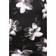 Black Floral Soft &amp; Elastic Bodycon Fit Half Length Sleeve Mini Dress John Zack