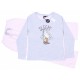Pink/Grey Long Sleeved Top &amp; Bottoms Pyjama Set For Ladies Sleepy Dwaft Disney 