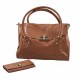 Light Brown Caramel Eco-Leather Handbag