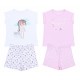 Lot de deux pyjama pour fille - blanc et rose