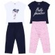 2 x  Short Sleeved Pyjama Sets For Girls Pretty Princess Young Dimension Sleep
