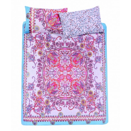 Multicolour Floral Duvet Cover & Two Pillowcases Set 200x200