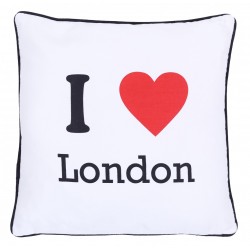 Poduszka biała I Love London 43x43 PRIMARK