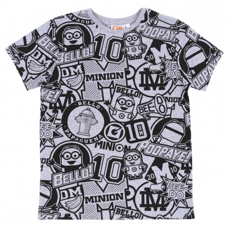 Grey/Black Top, T-shirt For Boys MINIONS DESPICABLE ME