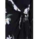 ASOS Czarna w kwiaty sukienka mini