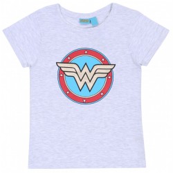 Grey Top, T-shirt For Girls WONDER WOMAN DC COMICS