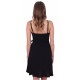 Black Mini Dress, Wrap Over, Sleeveless, Frill Detail by  John Zack