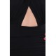 Black, Slim Fit, Cross Neck, Ruched Sides Mini Dress By John Zack