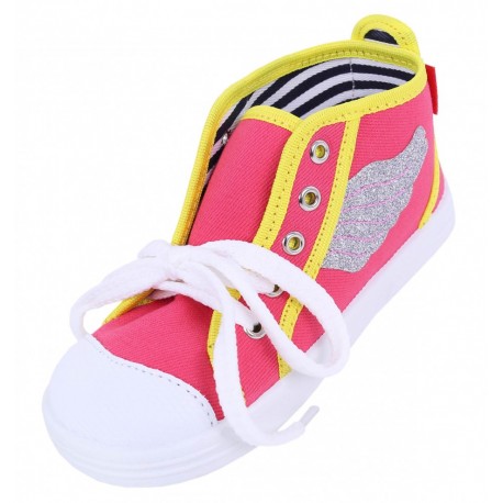 Girls Pink/Glittery Wings Shoes, Slippers, Sneakers LEMIGO