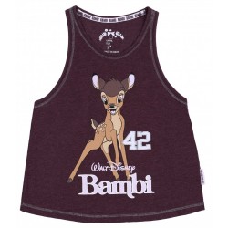 Burgundy Top, T-shirt For Ladies BAMBI DISNEY