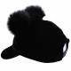 Czarna czapka z pomponami PRIMARK