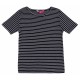 Black/White, Stripes Design Top, T-shirt For Girls