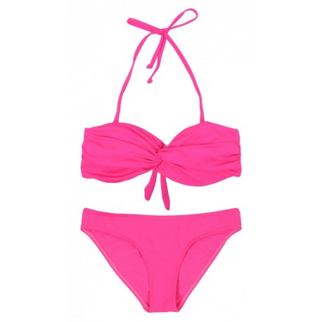 Women Adult Pink Neon Two Piece Swimsuit