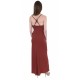 Copper, Wrap Front, Ruched Side Detail Maxi Dress By John Zack