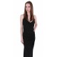 Black, Wrap Front, Ruched Side Detail Maxi Dress By John Zack