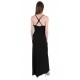 Black, Wrap Front, Ruched Side Detail Maxi Dress By John Zack