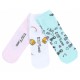 3 x White/Pink Low Length Socks, Shoe Liners For Ladies Angelica Pickles RUGRATS