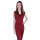 Burgundy, Cowl Neck, Bodycon Fit, Jumpsuit, Playsuit For Ladies By John Zack