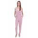 Pink, Sleeveless, Wrap Front, Frill Detail, Jumpsuit For Ladies By John Zack