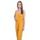 Dark Yellow, Sleeveless, Wrap Front, Jumpsuit For Ladies By John Zack