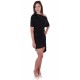 Black Asymmetric Wrap Over Mini Dress, Short Sleeve by John Zack