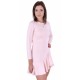 Light Pink, Long Sleeves, Ruffle Trim, Mini Dress By John Zack