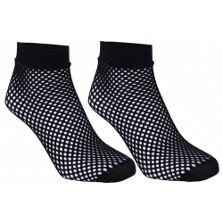 2x Black socks - fishnet